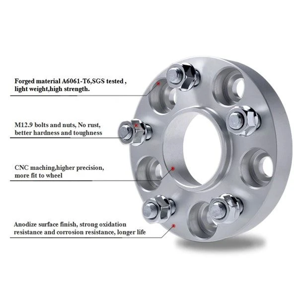 Bil aluminiumslegering hjul Spacer Adapter  5 X 4. 5 Till  5 X11 4. 3